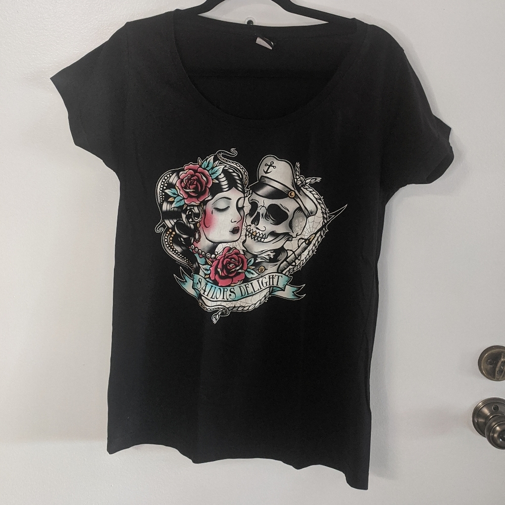 Lucky 13 Sailor's Delight Rockabilly Graphic Tee
